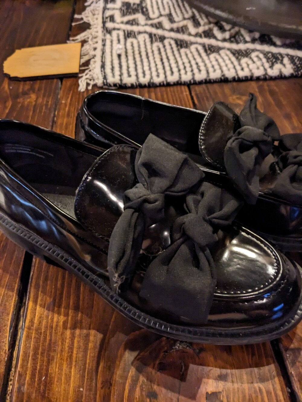 Glossy Black Loafers
